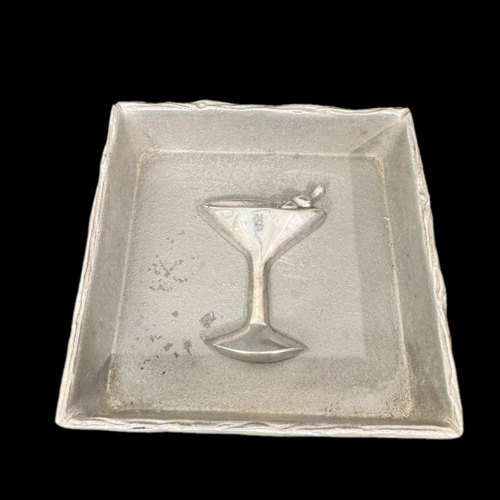 Mariposa Napkin Holder Aluminium Silver Martini Glass Weight Barware Home Decor